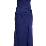 Alex Evenings NWT Size 10 Electric Blue Embellished Cap Sleeve Ruched Gown (b6) Photo 0