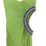 JASZ Dress Strapless Gown Open Side with Rhinestones Bright Green Size 00 NWT Photo 6
