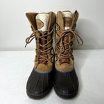 Khombu Cozy Pac Tall Lace Up Suede Knit Duck Boots Photo 2