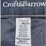 Croft & Barrow  Denim Skirt Classic Fit Stretch Blue Jean‎ Skirt Size 16 Photo 3