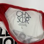 Chaser  Raglan Graphic Tee shirt Size L Red:White Photo 7