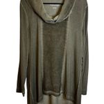 Soft Surroundings  Sinclair Cowl Neck Taupe Olive Green Top Tunic PM Career 39667 Photo 1
