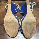 Ann Taylor blue and white strappy wedges size 7.5 Photo 7