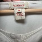 Sundance Eloquence Shirt Womens Size Medium White Long Sleeve Ruffle Button Down Photo 2