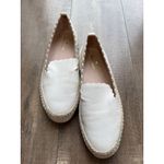 Kate Spade New York Loren White Leather Scalloped Slip On Espadrille Shoes SZ 9 Photo 1