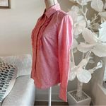 Robert Graham  Pink Ruffled Button Down Women's Shirt Photo 5
