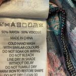 Rollas Size M Eve Tapestry Black Floral Print Button Up Midi Dress Size M Photo 6