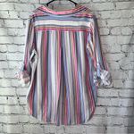 Velvet Heart  Women’s Pastel‎ Striped High Low Button Down Blouse Size Large FLAW Photo 1