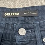 GRLFRND  Jeans Women 25 The Karolina High Rise Straight Crop Button Fly Navy Blue Photo 2