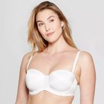 Auden Womens Bra Sz 32C Lightly Lined Strapless Fresh White Photo 0