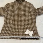 draper's & damon's sz10 brown tan cream tweed blazer jacket with black trim EUC Photo 10