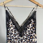 Victoria's Secret Lace Trim V-Neck Leopard Print Slip Dress Women's Medium Ivory Photo 7