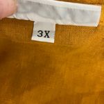 Bryn Walker  Nada Tunic Goldfinch Lagenlook Linen Mustard Yellow Plus Size 3X Art Photo 5