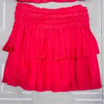 Ramy Brook  MERRY V-NECK SHORT-SLEEVE BLOUSE IN PUNCH AND JANE MATCHING SKIRT Photo 4