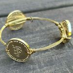 Bourbon and Bowties Gold Elephant Wire Bangle Bracelet w/ Coin Detail Photo 0
