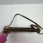 Vintage 70s Swagger Spectator Bag Leather Black Brown Trim Basic Shoulder Bag Photo 9