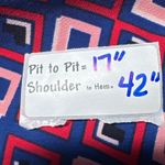 Motherhood Maternity Wrap Dress Geometric Print Short Sleeve Burgundy PinkBlue M Red Size M Photo 3