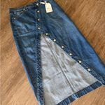 Gap x Cult Gaia Asymmetrical Denim Maxi Skirt Indigo Size 29 US 8 New with tags Blue Photo 4