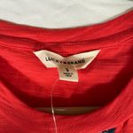 Lucky Brand  Women's Heart Flag Embroidered T-Shirt, size S NWT Photo 3