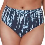 Bar III  Tie-Dyed High-Rise Bikini Swim Bottom‎ Ink Well size S NWT Photo 0