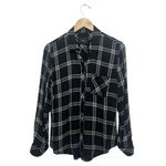 Rails Hunter Shirt Ash Cream Gray Plaid Long Sleeve Button Down Black Women’s S Photo 1