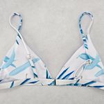 White Floral Padded Sports Bra Active Bikini Bralette Swim Top S Small Photo 1
