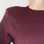 ZARA  knit mini long sleeve dress dark burgundy small Photo 3
