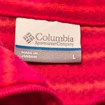 Columbia  Womens Size Large Pink Orange Stripe Quarter Zip Fleece Pullover Jacket Photo 1