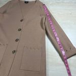 Kate Spade New York Tan Knit Cardigan Sweater Scalloped Pockets Button Front "S" Photo 8