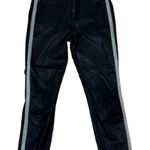 7 For All Mankind b(air) Denim Snakeskin Trim Coated Black Jeans Size 29 Photo 0