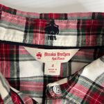 Brooks Brothers  Womens Button Up Shirt 4 Red Fleece Plaid Top Long Sleeve Cotton Photo 1