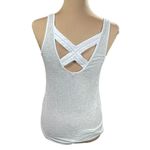 Naked Zebra Crossed Back Tank Top Lightweight Oatmeal Cream Size S Small Photo 2