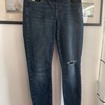 Gap  Maternity Under Belly Stretch Waist Band Distressed Skinny Jeans Denim 28L Photo 0