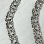 Silver Tone Open Buckle Tassel Metal Chain Link Belt One Size (OS) Y2K ✨ Photo 4