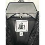 Juicy Couture  Velour Track Jacket Hooded Hoodie Full Zip Up Black Small‎ Photo 2