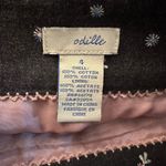 Anthropologie Odille  dark gray floral cotton pencil skirt size 4 Photo 5