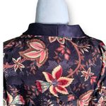 Victoria's Secret Vintage Gold Label Victoria’s Secret Sleepshirt Navy Blue Floral Satin Babydoll Photo 7