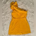 Mac Duggal NWOT IEENA for Ruffle One shoulder yellow mini dress sz 12 Photo 5