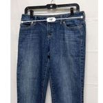 🍁3/$18 Simply Vera Wang Women Size 6 Capri Blue Jeans Straight Wide Hem BFD Photo 7