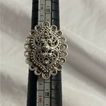 Vintage Boho Filigree Statement Ring Portugal 925 Sterling Silver Size 6 Photo 6