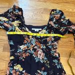 Veronica Beard  Women’s 4 Avani Silk Black Floral Long Puff Sleeve Maxi Dress Photo 3