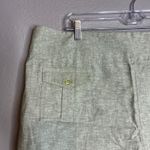 NY&C Linen Blend Safari Shorts Size XXL Patch Pockets Pull On‎ Elastic Waist NWT Green Photo 5