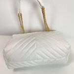 EXPRESS NEW Quilted E Logo Crossbody Chain Convertible Bag in White Photo 6