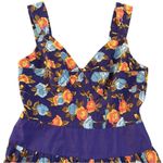 EUC Anthropologie Plenty Tracy Reese Silk Blend Fit Flare Blue Floral Dress 6 Photo 2