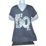 Nike 🪩4/$20!!  Colorful Slim Fit Athletic Tee “Just Do It” Black Sz M 🪩4/$20!! Photo 2