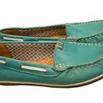 Naturalizer  Hanover Turquoise Leather Slip On Boat Shoes Photo 4