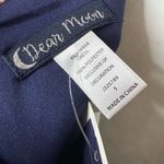 Dear Moon NWT Elegant Navy Blue Soft Shiny Short Dress Photo 5
