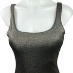 Lac Bleu Women's Black Sleeveless Square Neck Stretch Tank Bodycon Dress Size S Photo 2