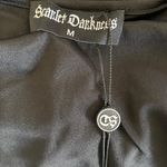 NWT Scaralet Darkness Black Witchy Whimsygoth Asymmetric Lace Bell Sleeve Top M Size M Photo 6