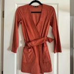 ZARA  TRF collection orange faux suede romper Photo 1